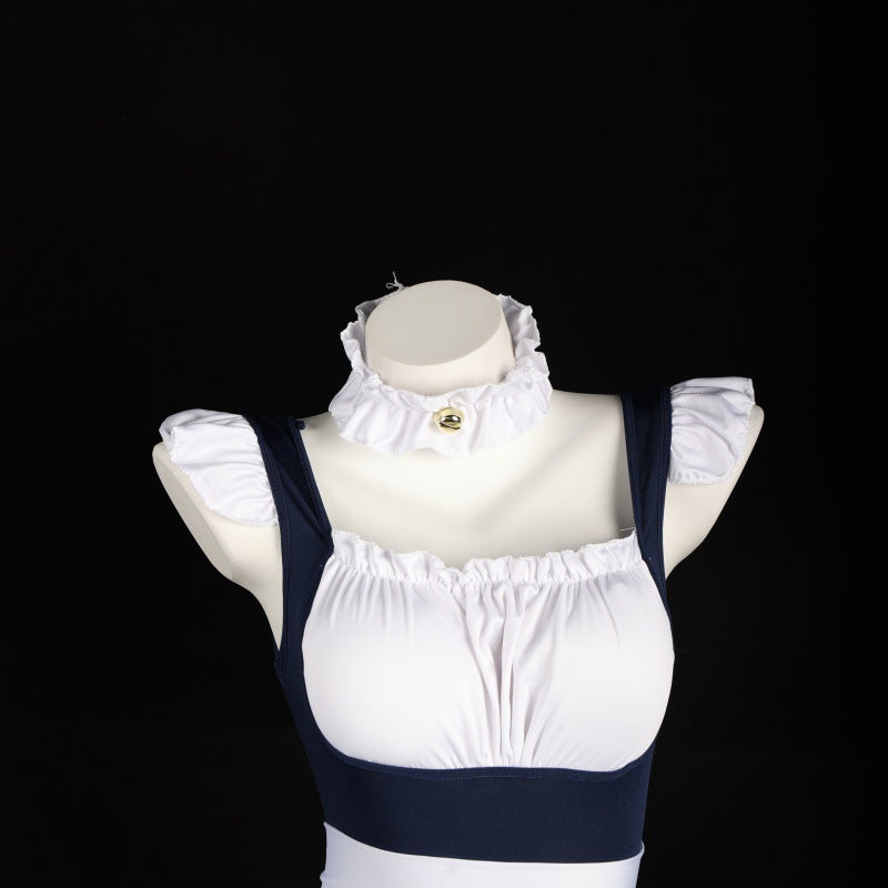 LS Sexy Lingerie Plus Size Sexy Maid Uniform Temptation Pajamas Pure Desire Role Maid Suit 8199