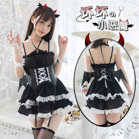 Faimu Wansheng Patent Leather Waist cosplay Deviruchi Sex Underwear Secondary Advanced Small Chest Uniform 6743