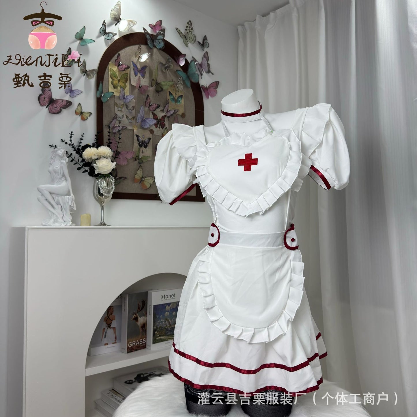 Jili Sexy Intimates Female Pure Desire Nurse Uniform Temptation Sexy Pajamas Passion Cos Uniform Halloween Suit