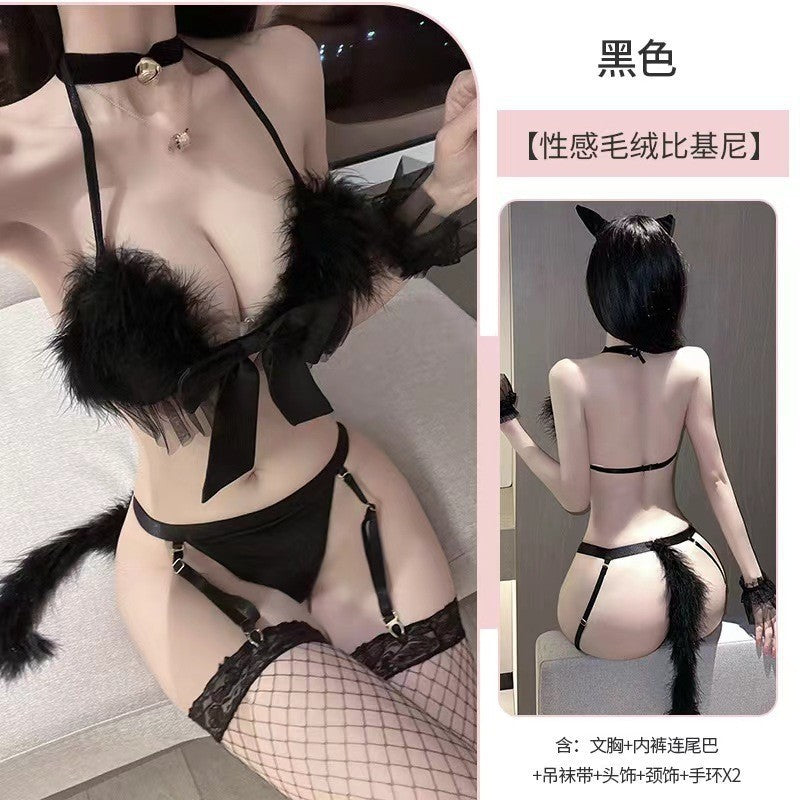Sexy Underwear Sexy Bunny Christmas Catwoman Uniform Temptation Pajamas Role Playing Women Wholesale New Year's Eve Sexy