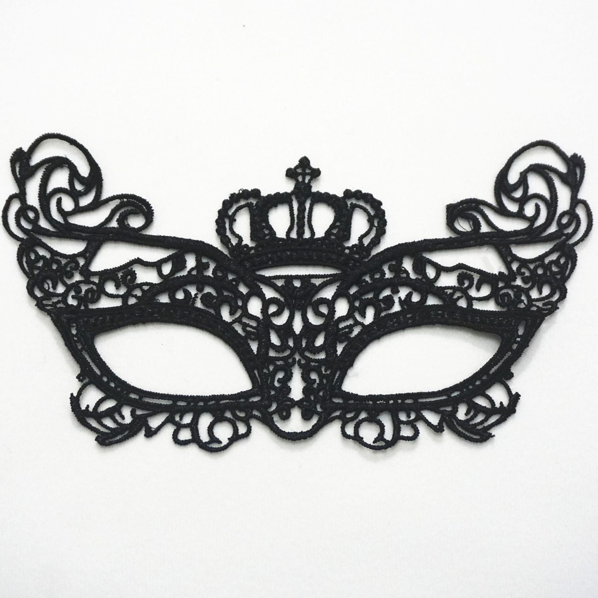 Factory Direct Sales Black Queen Sexy Lace Eye Mask Fashion Theme Prom Party Mask Halloween Christmas