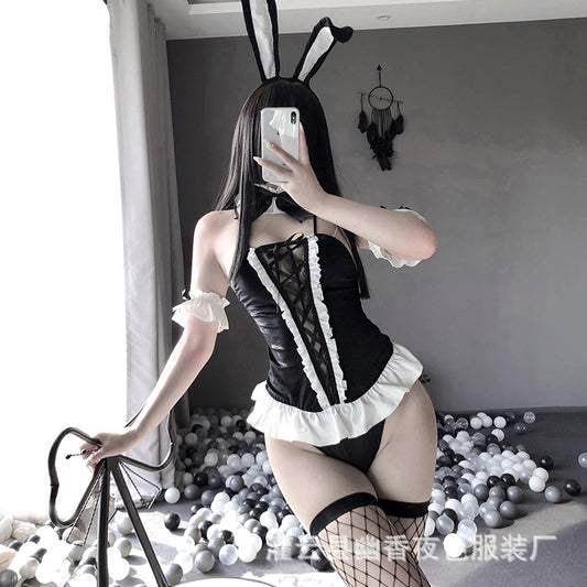 Lin linting new sexy lingerie cute bunny uniform suit sexy one-piece short skirt one-piece delivery 2448
