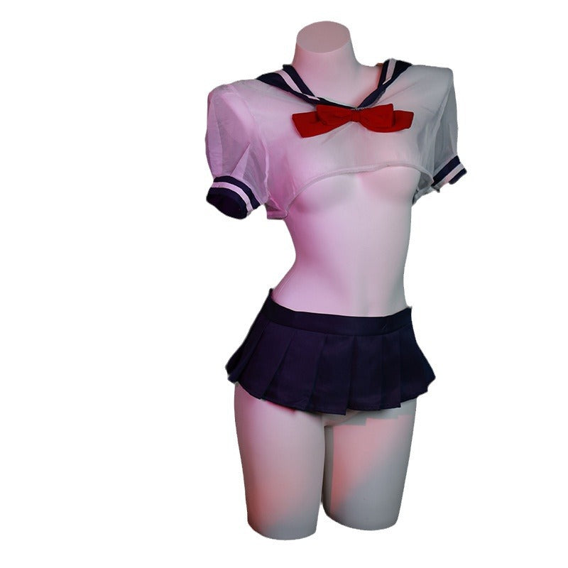 LS Japanese Style Sexy Student Outfit Jk Uniform Suit Pure Lust Sexy College Style Sailor Suit Short Skirt 8188