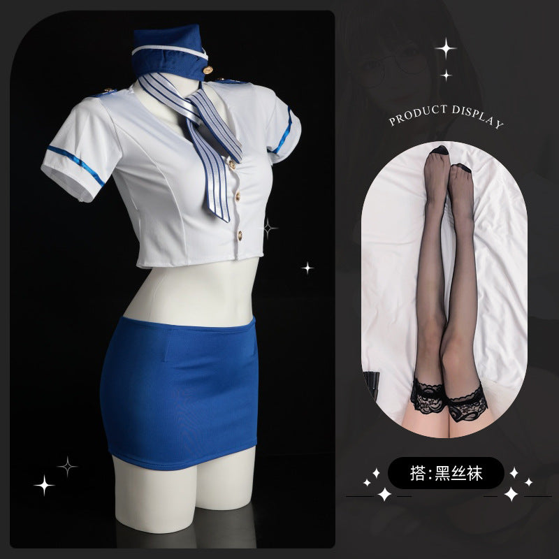 LS Sentice Underwear Uniform JK suit Temptation Uniform Stewardess Sailor suit Women Pleated Skirt 8193