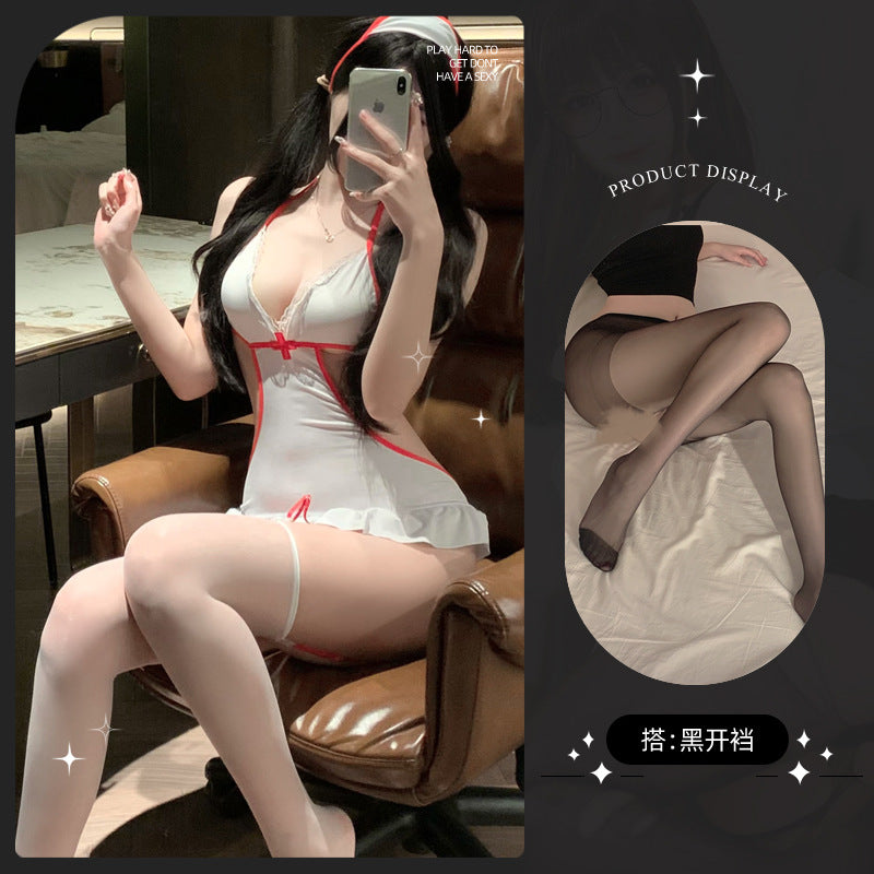 LS Sexy Underwear Products Sexy Uniform Temptation Pajamas Pure Desire Small Chest Large Gentle Small Nursewear