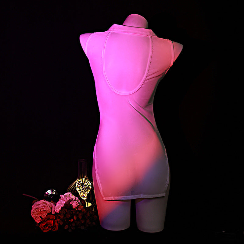LS Sexy Lingerie Sexy See-Through Sexy Slit-Free Pure Desire Teasing Professional Nurse Uniform Set 82