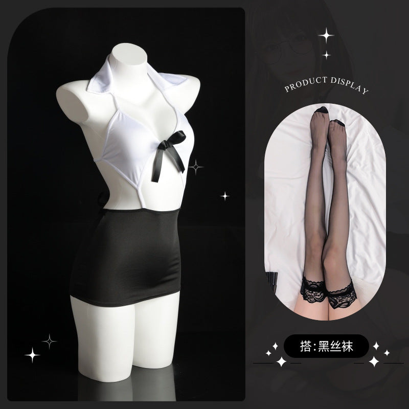 LS Sexy Lingerie Sexy Secretary Ol Uniform Female Role Play Teacher Hot Temptation Suit 9132