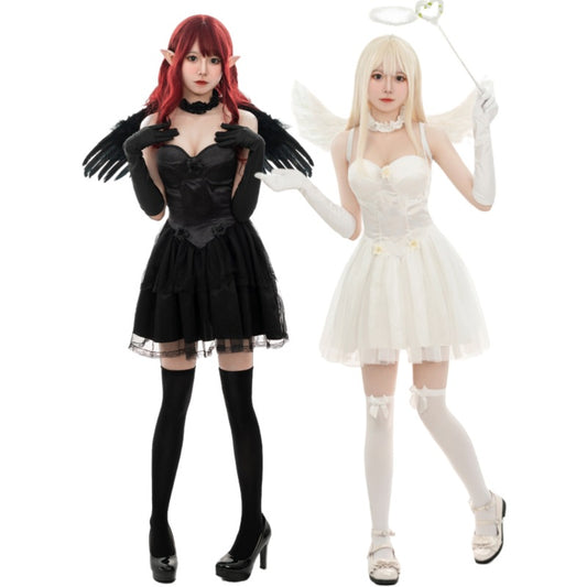 Black Sexy Halloween Dark Angel Costume Sexy Uniform Game Zombie Costume Female Ghost Bride Demon Costume