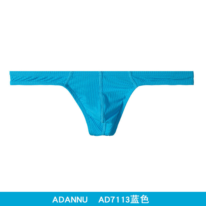 AliExpress Christmas single thong T pants hip gay Foreign Trade men's nightclub low waist sexy thong shock convex bag