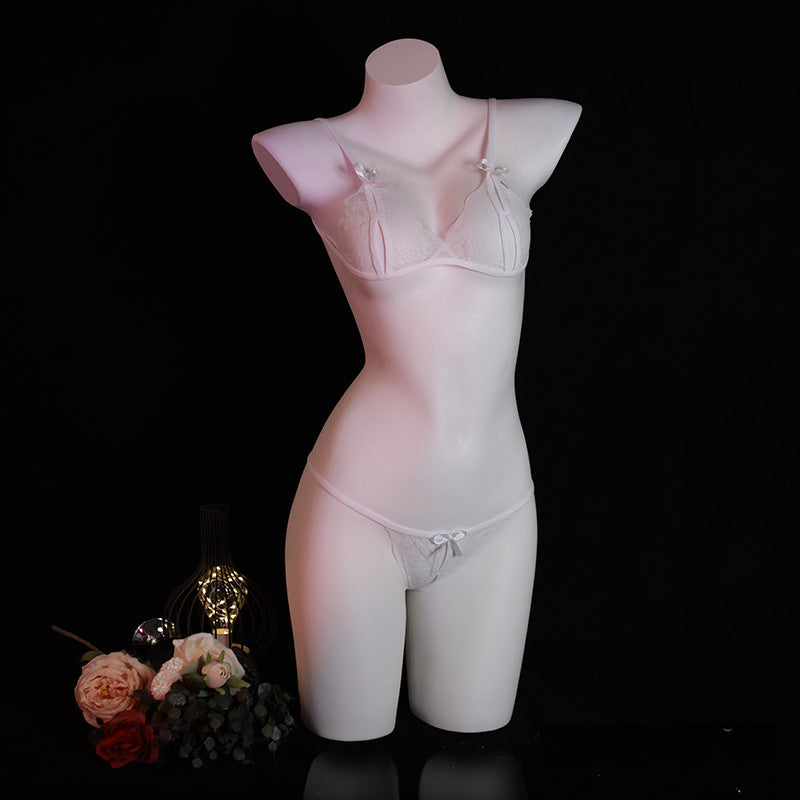 LS Sexy Lingerie Sexy Lace Temptation Three-Point Suit Open-Fit No-Take-Off Sexy Lingerie 2138