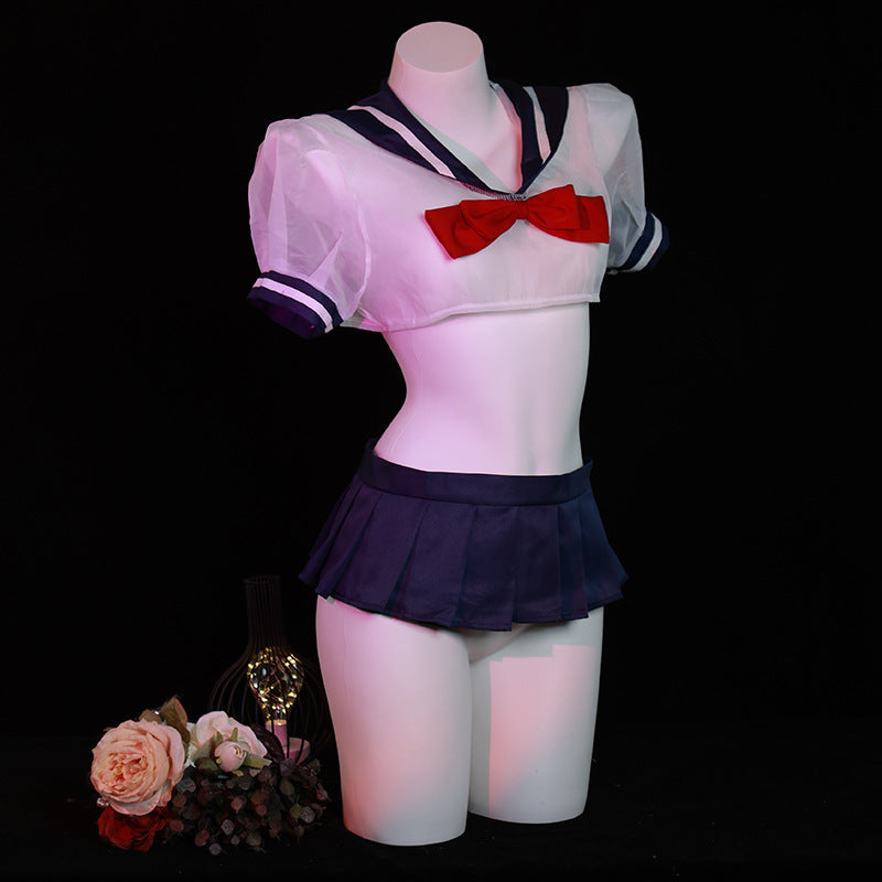 LS Japanese Style Sexy Student Outfit Jk Uniform Suit Pure Lust Sexy College Style Sailor Suit Short Skirt 8188