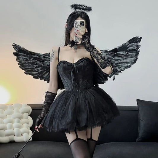 Sexy Underwear Pure Wish Robe Temptation Free Sexy Halloween Devil Angel Costume cosplay Dress Daifa