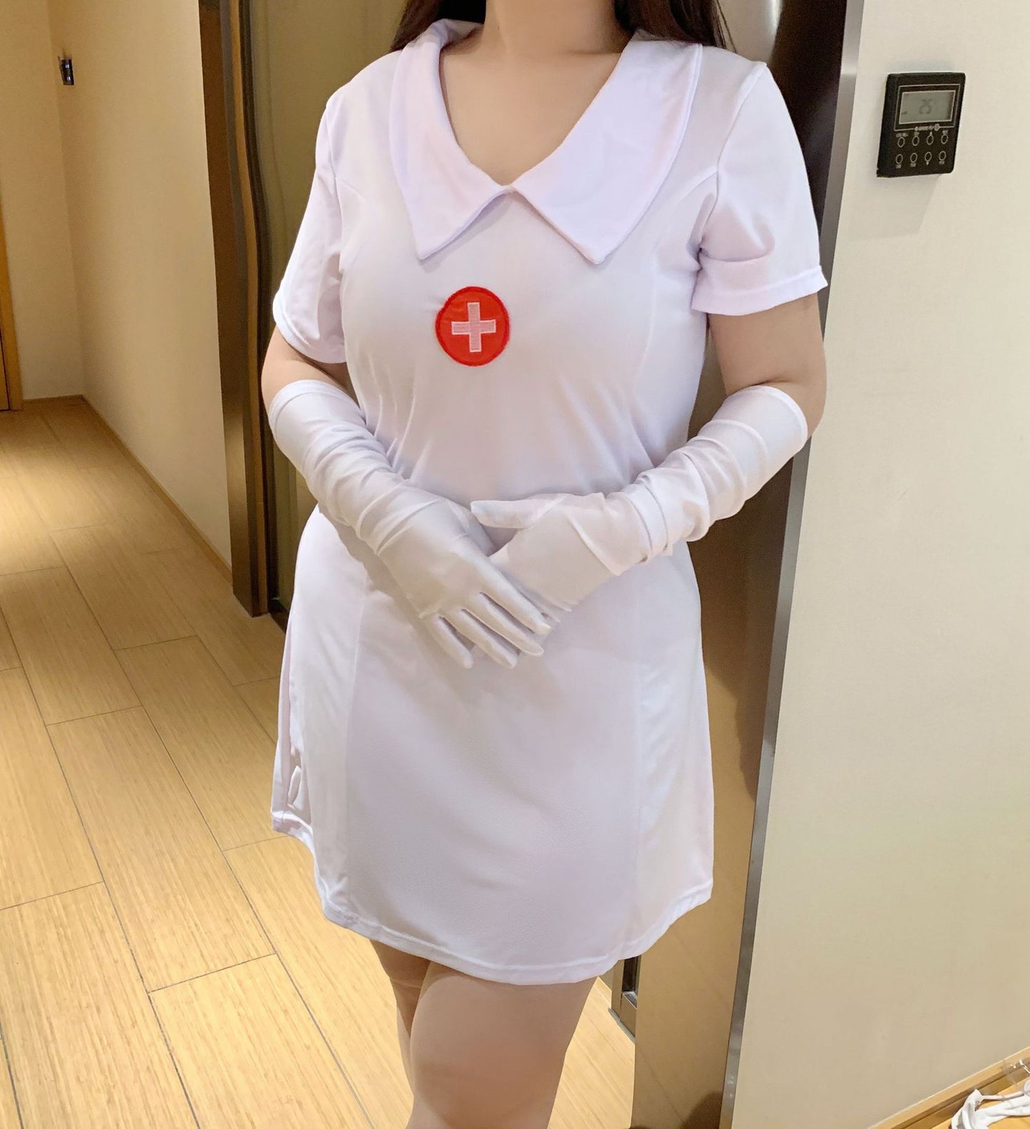 Plus size sexy lingerie women's extra fat and fat qima chainsaw Devil Hunter Halloween anime nurse suit corner clothing