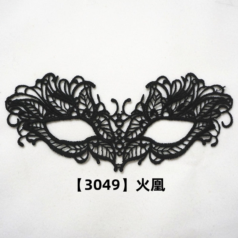 Factory Direct Sales Black Queen Sexy Lace Eye Mask Fashion Theme Prom Party Mask Halloween Christmas