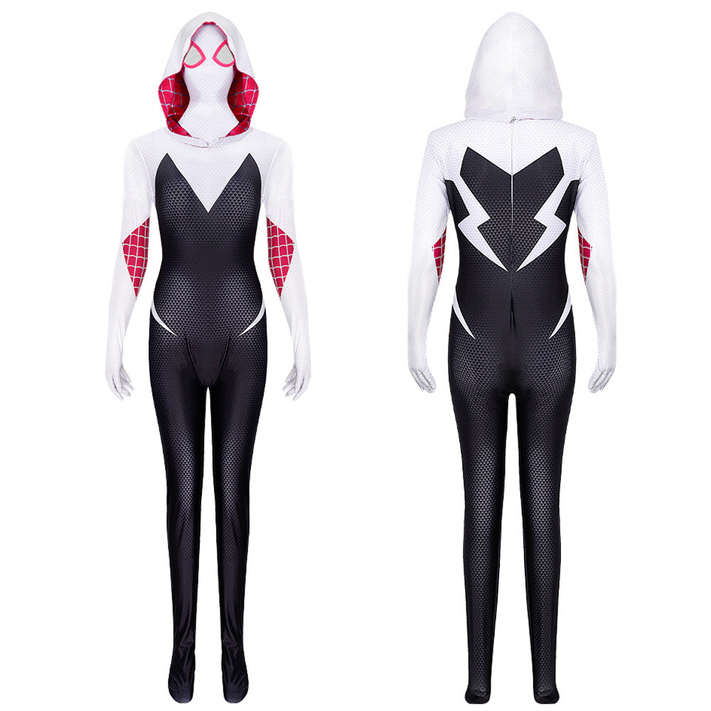 Halloween Cos Costume Spider-Man Clothing Female Gwen Lycra Parallel Universe Cosplay Bodysuit Cosplay