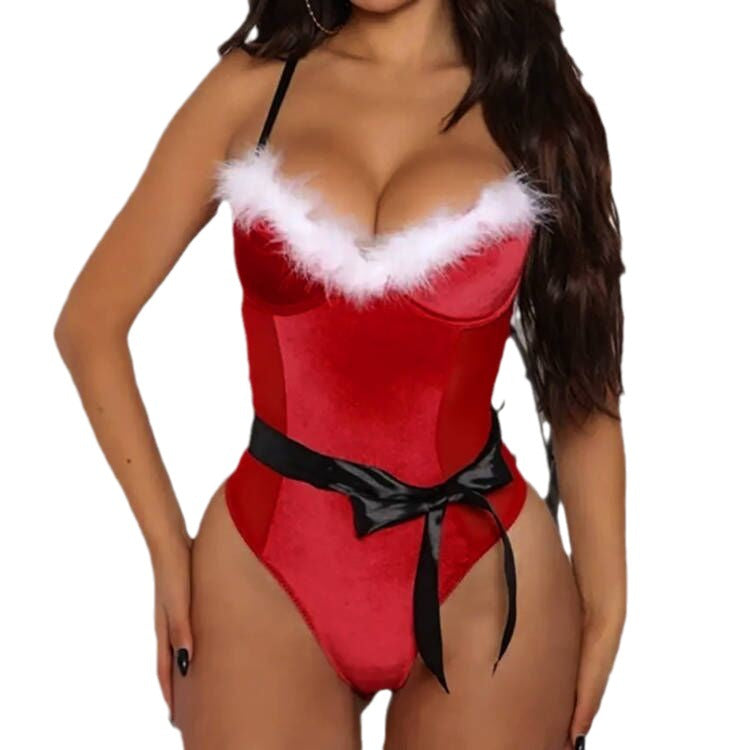 Sexy Underwear New Christmas Clothes Christmas Halloween Costumes European and American Christmas Clothes Large Size One-piece Suit