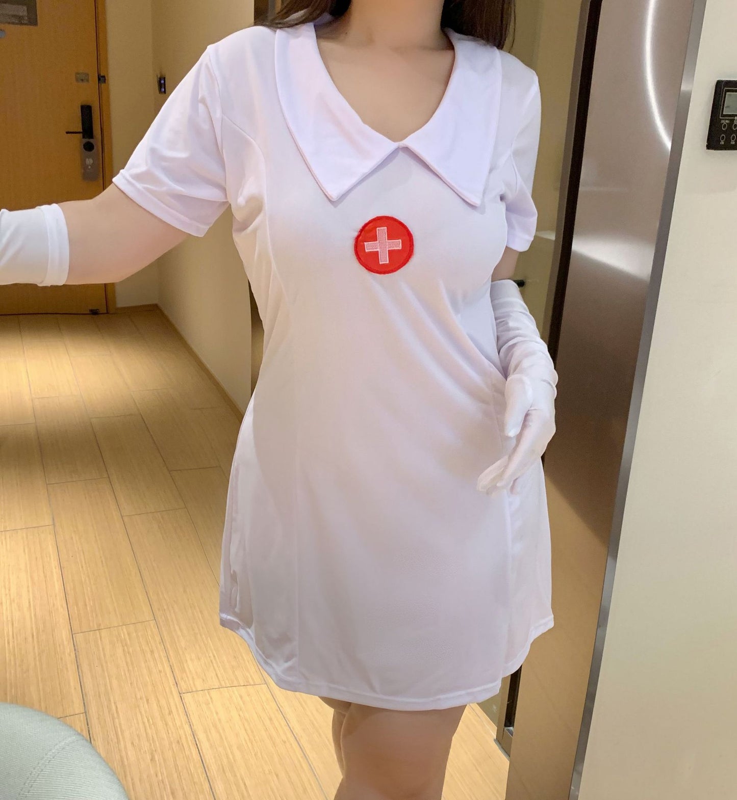 Plus size sexy lingerie women's extra fat and fat qima chainsaw Devil Hunter Halloween anime nurse suit corner clothing