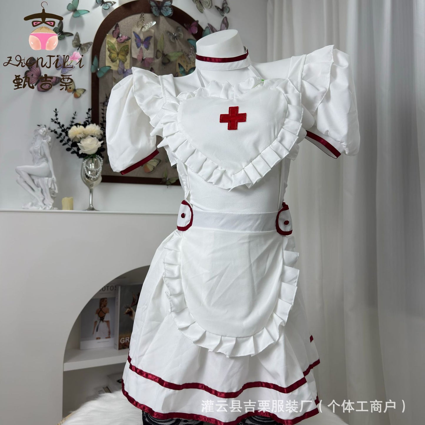 Jili Sexy Intimates Female Pure Desire Nurse Uniform Temptation Sexy Pajamas Passion Cos Uniform Halloween Suit