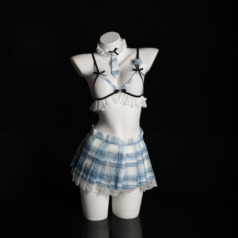 LS Sexy Lingerie Sexy Student Jk Uniform Temptation Japanese Style Pure Desire Short Skirt Sailor Suit Cosplay