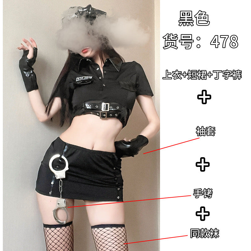 Sexy Lingerie Sexy Spice Girls Police Bar ktv Halloween cos Uniform Cosplay Uniform a generation of hair