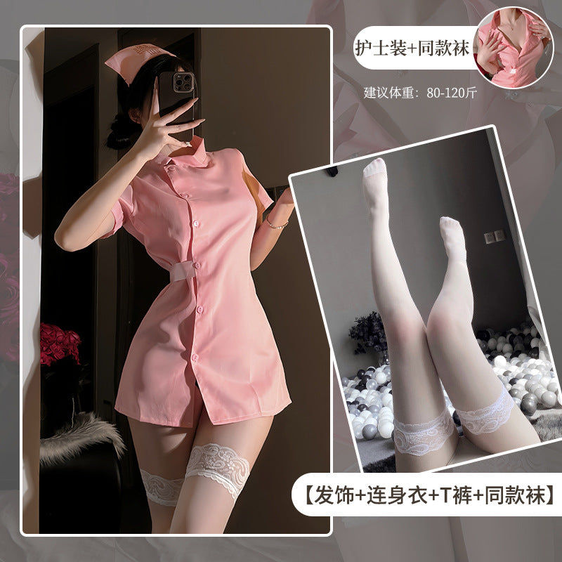 Sex lingerie nurse outfit pure desire bed cosplay sexy uniform suit temptation Halloween suit 1418