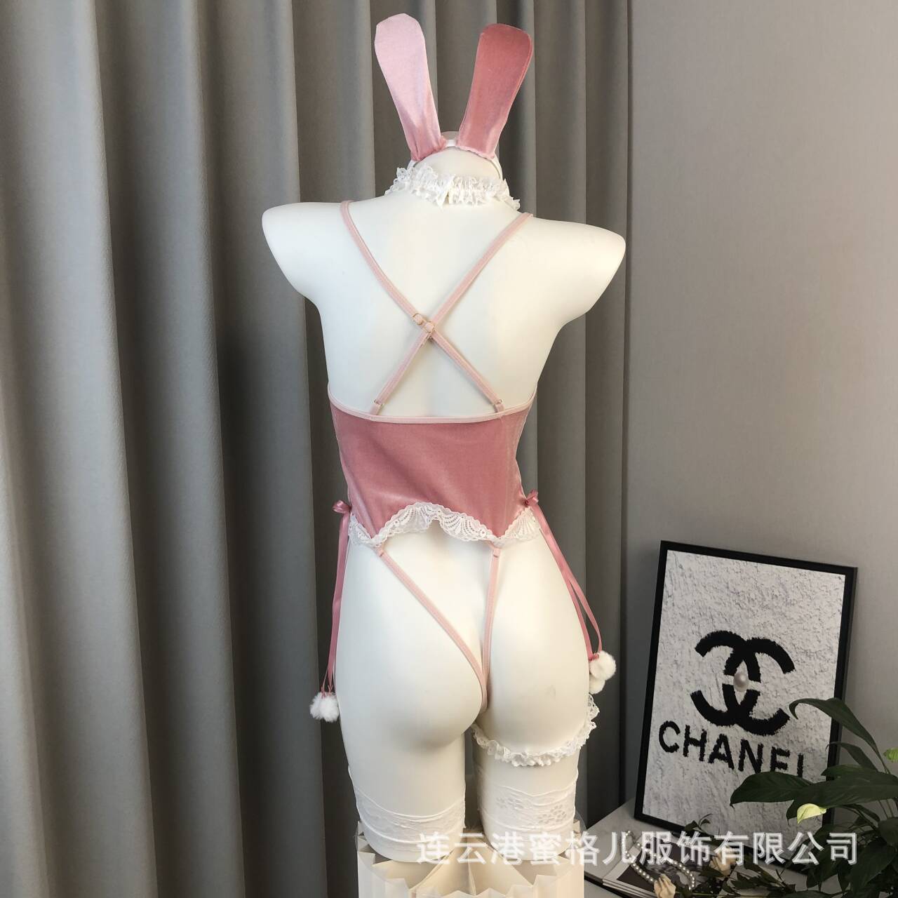 Zhixin sexy lingerie role-playing bunny Christmas costume seductive one-piece tight uniform open crotch suit 8032