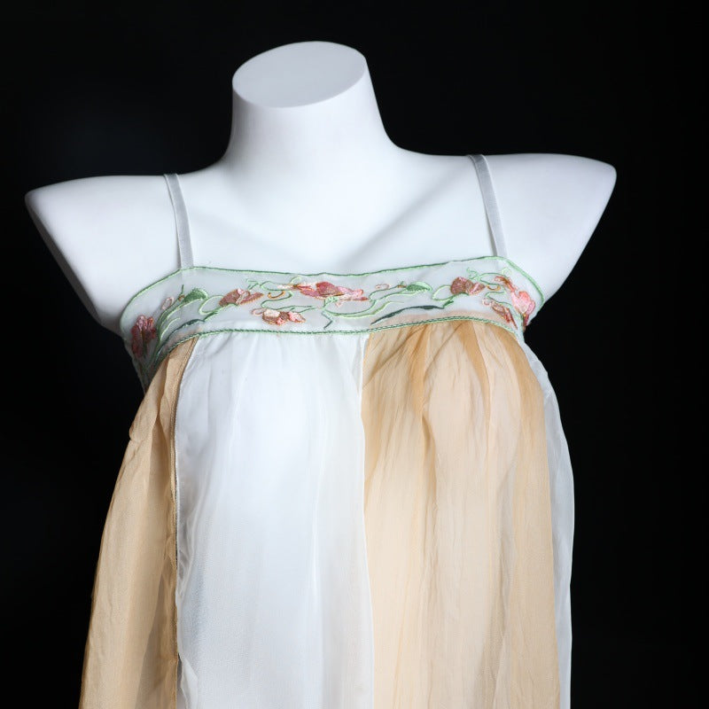 LS Perspective Sexy Ancient Dance Maid Uniform Temptation Pure Desire Hanfu Suit Ancient Style Dunhuang Underwear Uniform