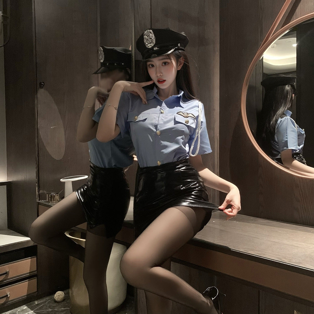 LS Sexy Lingerie Sexy Policewoman Uniform Temptation Free to Take Off Instructor Stewardess Play Passion Suit 8792
