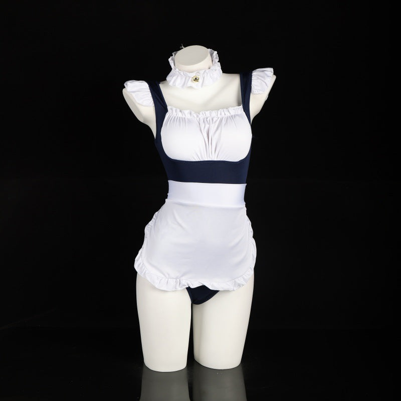 LS Sexy Lingerie Plus Size Sexy Maid Uniform Temptation Pajamas Pure Desire Role Maid Suit 8199