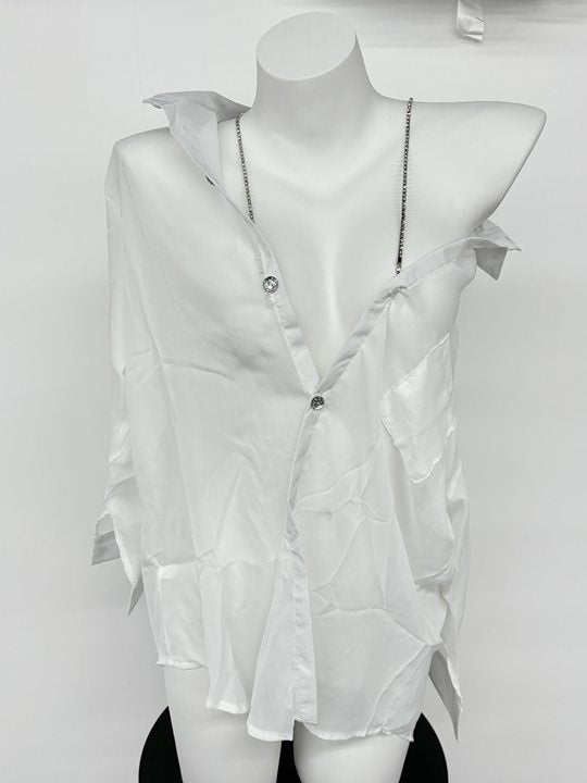 LS Sexy Lingerie No Need to Take Off Nightgown Uniform Temptation Boyfriend Shirt Pure Desire Secretary Temptation 8225