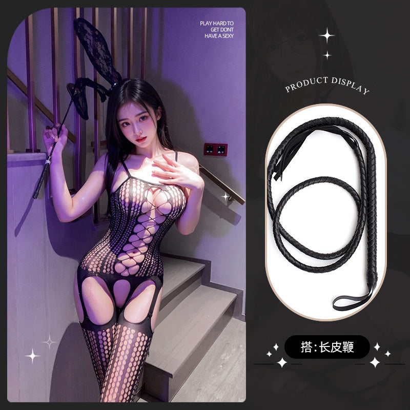 LS Sexy Lingerie Sexy Uniform Temptation Pajamas Pure Desire Small Breasts Show Big Hollow Perspective Net Clothes 1090
