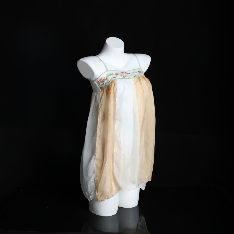 LS Perspective Sexy Ancient Dance Maid Uniform Temptation Pure Desire Hanfu Suit Ancient Style Dunhuang Underwear Uniform
