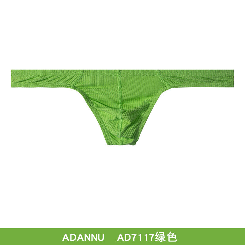 AliExpress Christmas single thong T pants hip gay Foreign Trade men's nightclub low waist sexy thong shock convex bag