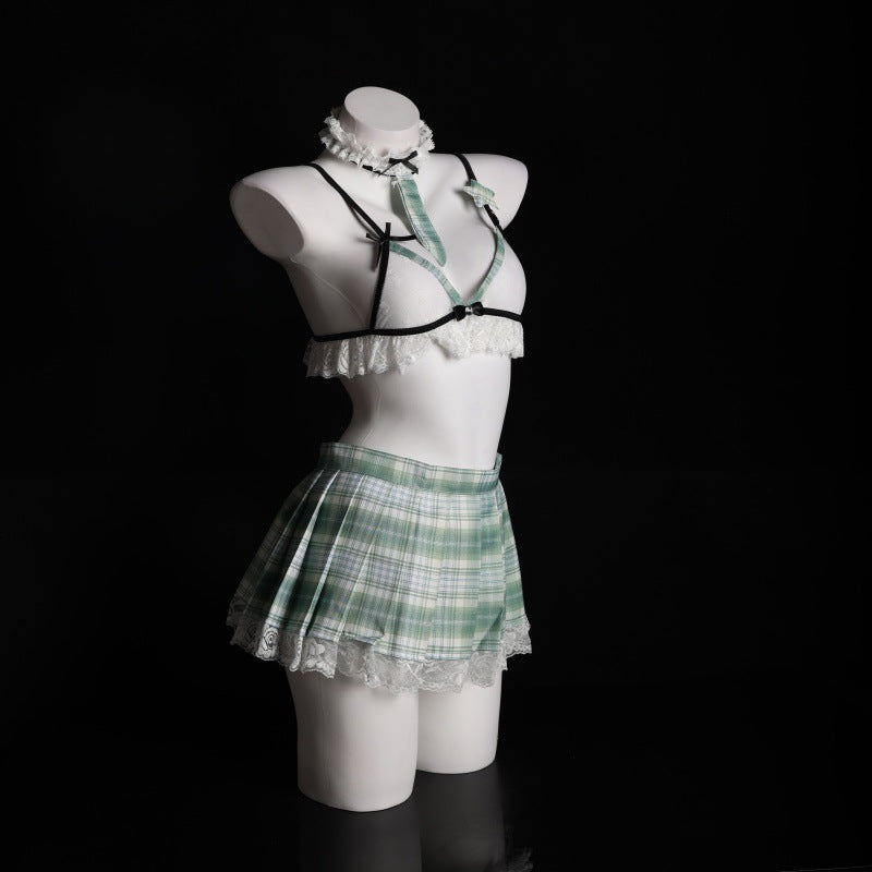 LS Sexy Lingerie Sexy Student Jk Uniform Temptation Japanese Style Pure Desire Short Skirt Sailor Suit Cosplay