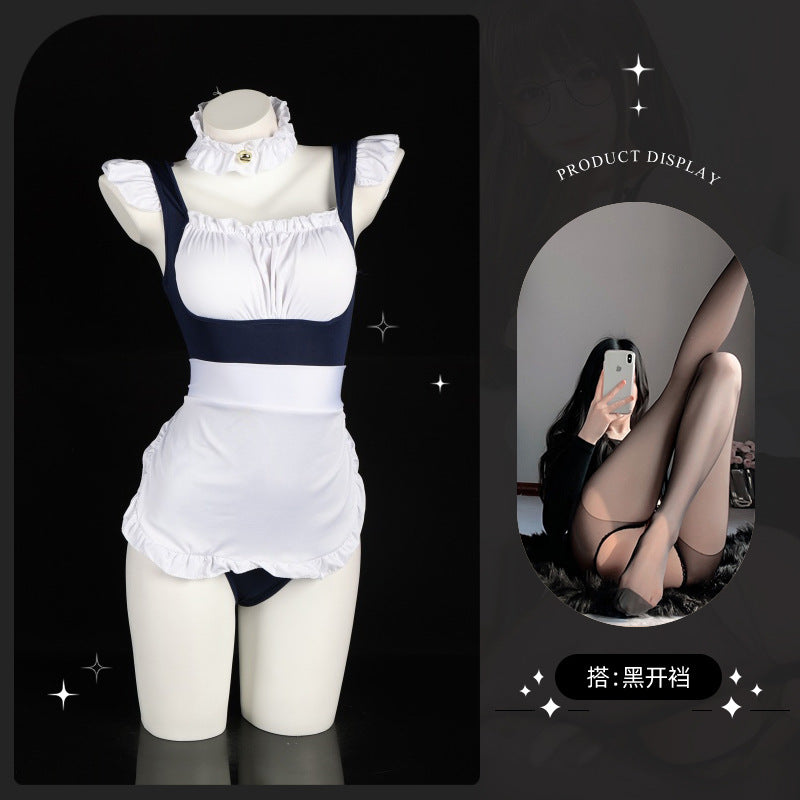 LS Sexy Lingerie Plus Size Sexy Maid Uniform Temptation Pajamas Pure Desire Role Maid Suit 8199