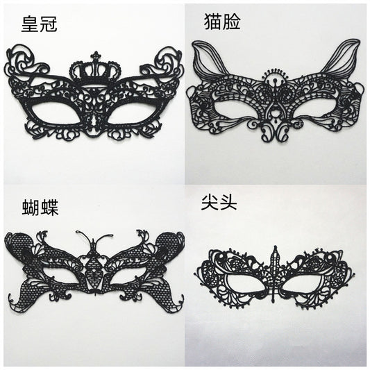 Factory direct black queen fun lace eye mask fashion theme dance party mask Halloween Christmas