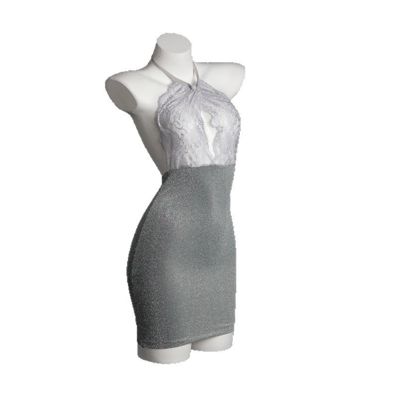 LS Sexy Lingerie Sexy Temptation Halter Neck Hip Skirt Uniform Temptation Suit Nightclub Outfit Secretary Outfit