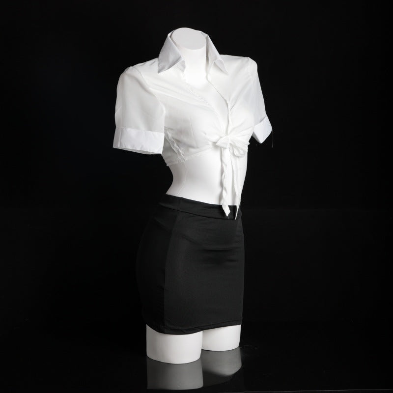 LS Sexy Lingerie Sexy Uniform Ol Secretary Outfit Tight Temptation Passion Suit Role Play 9105