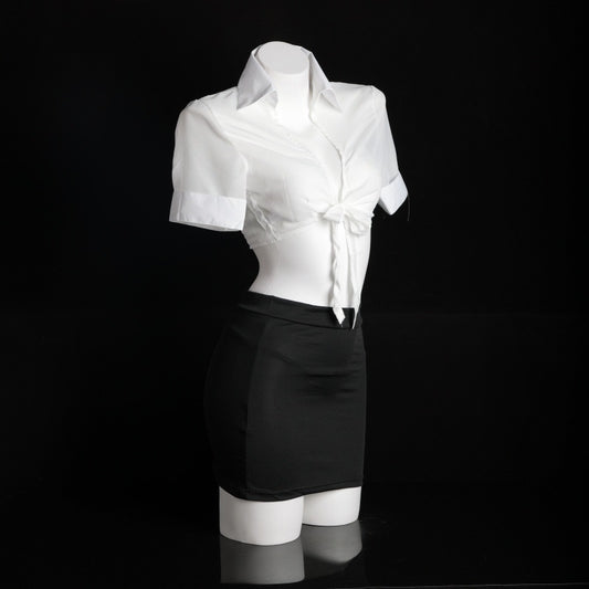 LS Sexy Lingerie Sexy Uniform Ol Secretary Outfit Tight Temptation Passion Suit Role Play 9105