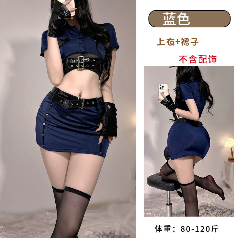 Sexy Lingerie Sexy Spice Girls Police Bar ktv Halloween cos Uniform Cosplay Uniform a generation of hair