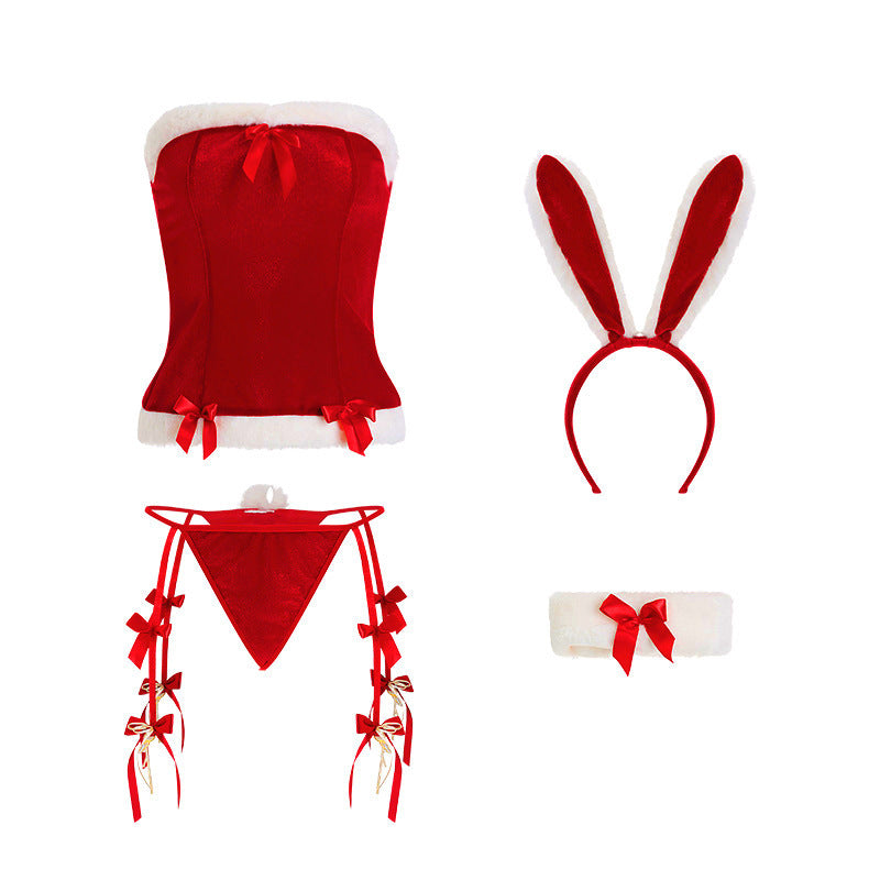 Ying Christmas sexy lingerie bunny uniform seductive sexy role playing hot pajamas suit wholesale