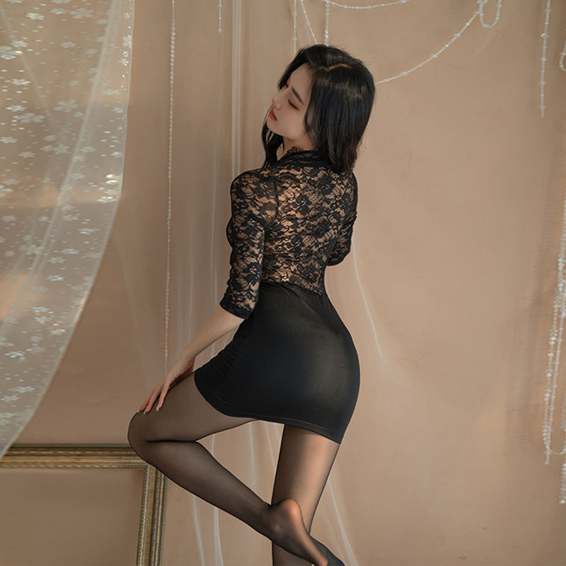 Ying sexy lingerie sexy secretary OL hip skirt jumpsuit hot uniform temptation play suit female wholesale
