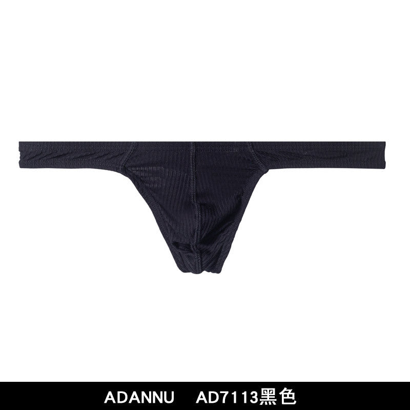 AliExpress Christmas single thong T pants hip gay Foreign Trade men's nightclub low waist sexy thong shock convex bag