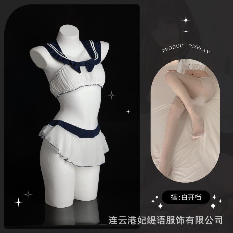 LS Sexy Lingerie Female Sexy Maid Student Uniform Open-Fit Free Pure Desire Character Student Wear 8226