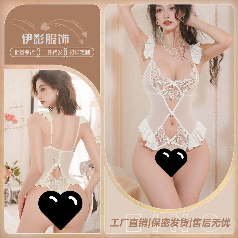 Ying Plus Size Sexy Lingerie Sexy Lace Jumpsuit Uniform Pure Lust Female Temptation Pure Lust Open File Passion Suit