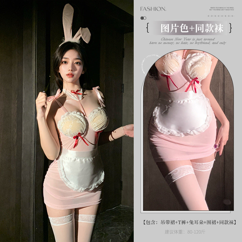 Love Like Sexy Lingerie Sexy New Cute Bow Mesh Bunny Girl Christmas Two-Dimensional Cute 5266