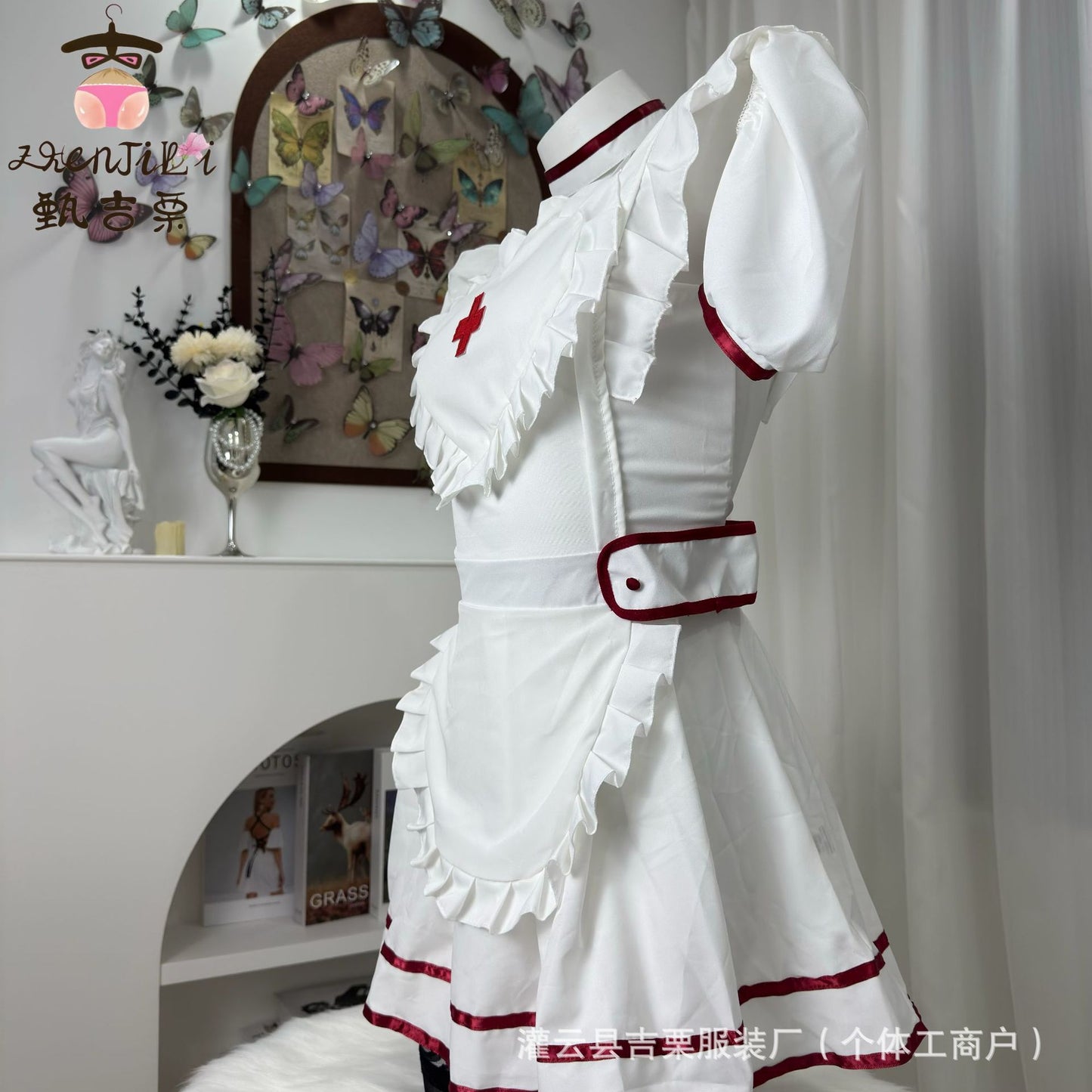 Jili Sexy Intimates Female Pure Desire Nurse Uniform Temptation Sexy Pajamas Passion Cos Uniform Halloween Suit