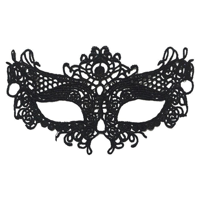 Factory Direct Sales Black Queen Sexy Lace Eye Mask Fashion Theme Prom Party Mask Halloween Christmas