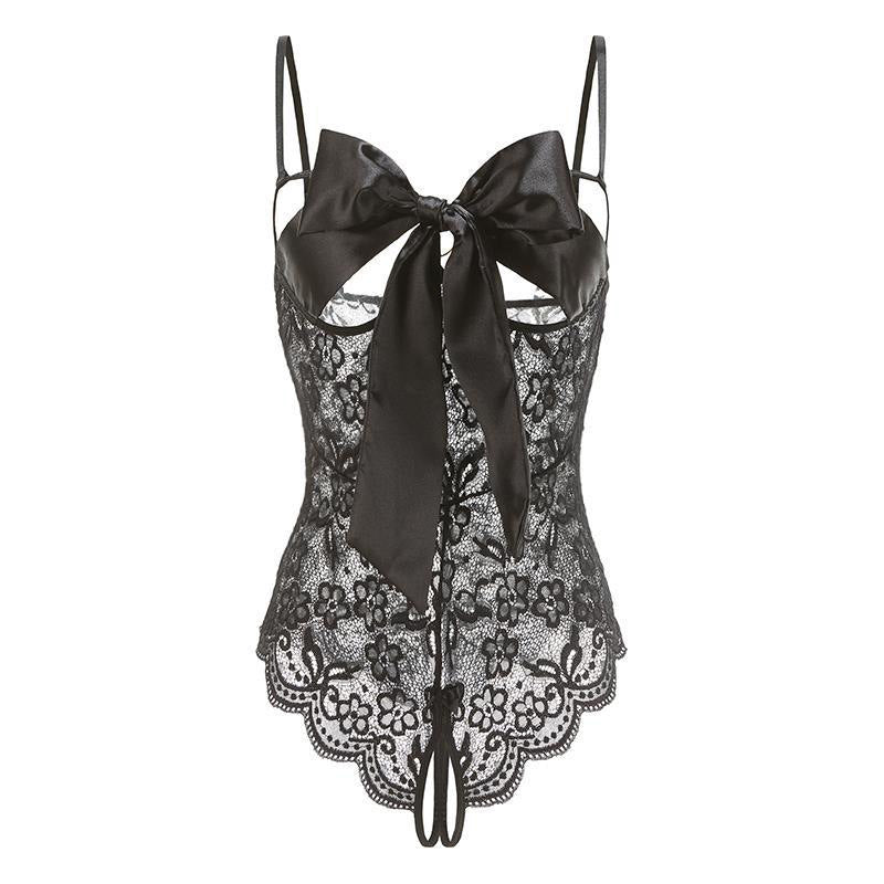 Xin Ying Sexy Underwear Sexy Flirting Bow Tight Jaysuit Passion Open File Temptation Pajamas Female 5333