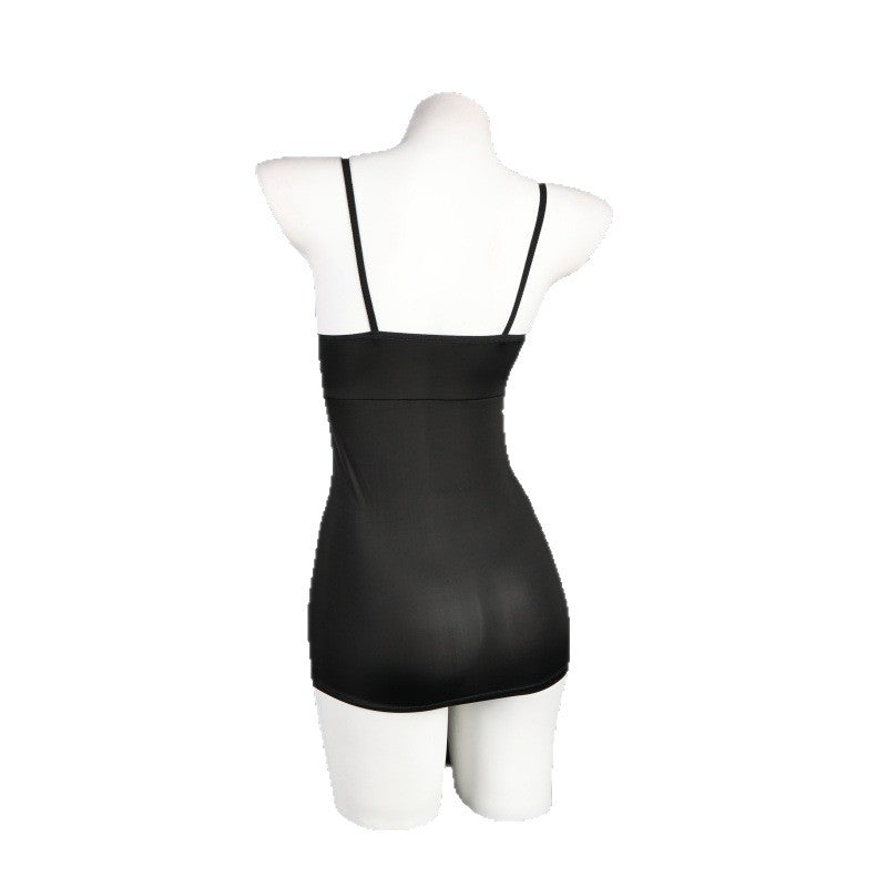 LS Sexy One-Piece Stepmother Dress No Need to Take Off Bed See-Through Sexy Underwear Sexual Pajamas Exposed Women's Clothes